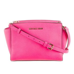 Michael Kors Saffiano Pink Crossbody Bag